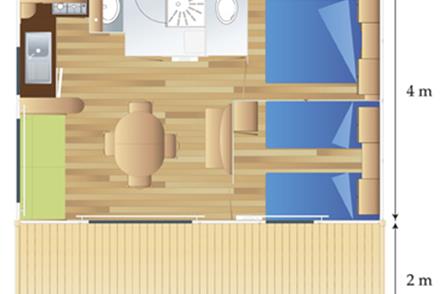 Plan du chalet Cannelle - 2 chambres